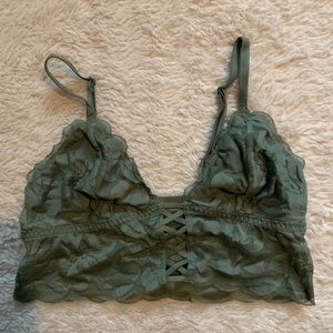 olive green Victoria secret:pink bralette